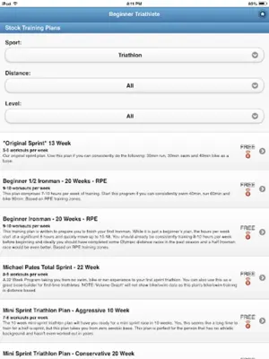 BeginnerTriathlete Mobile android App screenshot 0