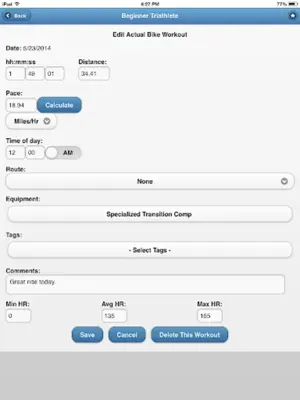 BeginnerTriathlete Mobile android App screenshot 1